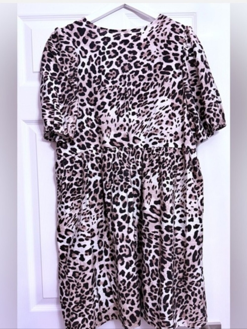 Joie Leopard Print Mini Dress Size L  With Pockets - Picture 3 of 5